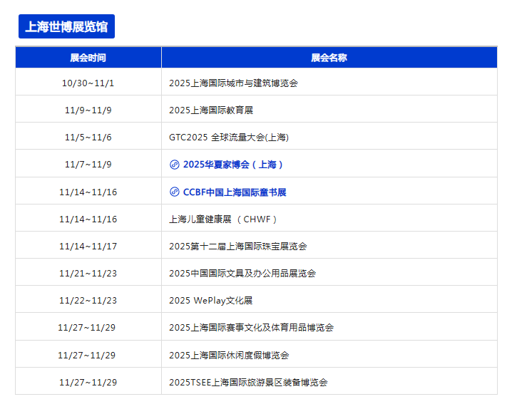 11月全国展会排期表：270+场展会覆盖全国各大城市！点击一目了然→(图4)