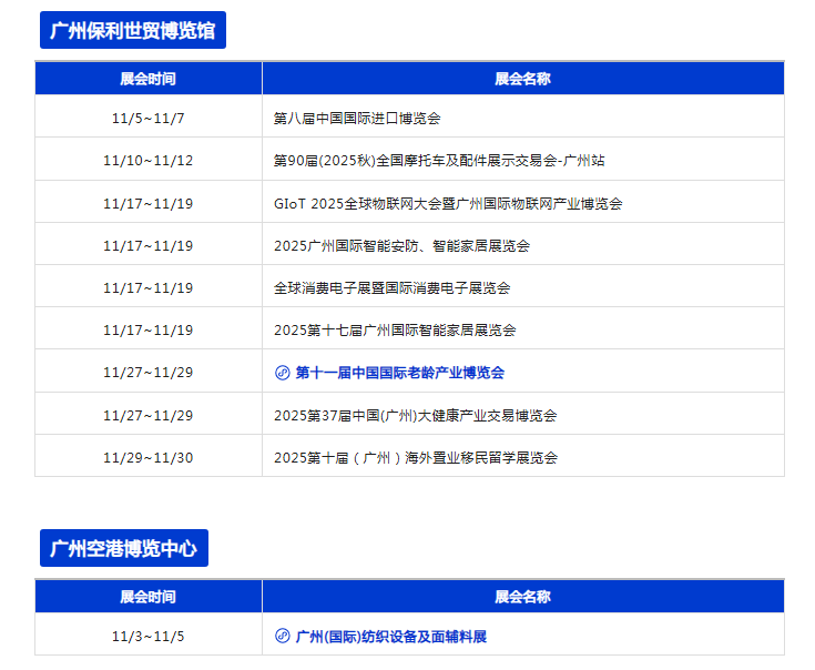 11月全国展会排期表：270+场展会覆盖全国各大城市！点击一目了然→(图9)