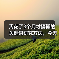 我花了3个月才搞懂的关键词研究方法,今天全盘托出(图4) 我花了3个月才搞懂的关键词研究方法,今天全盘托出(图4)