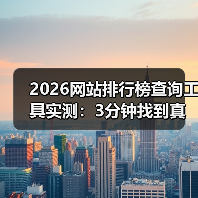 2026网站排行榜查询工具实测:3分钟找到真实数据(图4) 2026网站排行榜查询工具实测:3分钟找到真实数据(图4)
