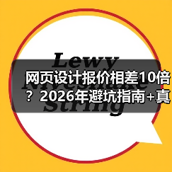网页设计报价相差10倍?2026年避坑指南+真实成本拆解(图4) 网页设计报价相差10倍?2026年避坑指南+真实成本拆解(图4)