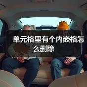单元格里有个内嵌格怎么删除（图2）