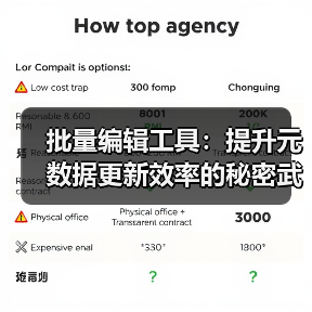批量编辑工具：提升元数据更新效率的秘密武器