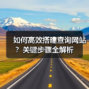 如何高效搭建查询网站？关键步骤全解析