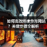 如何高效搭建查询网站？关键步骤全解析（图3）