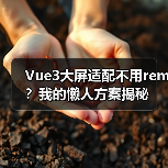 Vue3大屏适配不用rem？我的懒人方案揭秘