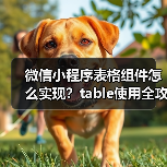 微信小程序表格组件怎么实现？table使用全攻略