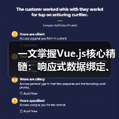 一文掌握Vue.js核心精髓：响应式数据绑定、组件化开发与高效应用技巧（图2）