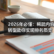 2026年必懂：稀疏内容转型助你实现排名质变