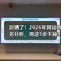 别猜了！2026年网站排名分析，用这5步干掉90%对手