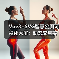 Vue3+SVG智慧公厕可视化大屏：动态交互实现无需切图（图2）