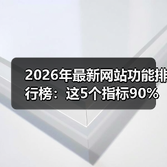 2026年最新网站功能排行榜:这5个指标90%的人看错了(图3) 2026年最新网站功能排行榜:这5个指标90%的人看错了(图3)