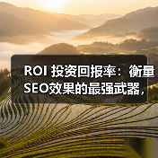 ROI 投资回报率:衡量SEO效果的最强武器,助你实现最大化收益(图1) ROI 投资回报率:衡量SEO效果的最强武器,助你实现最大化收益(图1)