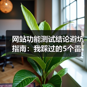 网站功能测试结论避坑指南：我踩过的5个雷区