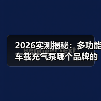 2026实测揭秘：多功能车载充气泵哪个品牌的质量好？看完这5点少花冤枉钱（图2）