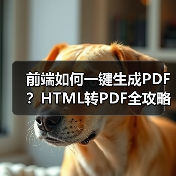 前端如何一键生成PDF?HTML转PDF全攻略(图2) 前端如何一键生成PDF?HTML转PDF全攻略(图2)