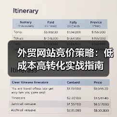 外贸网站竞价策略:低成本高转化实战指南(图1) 外贸网站竞价策略:低成本高转化实战指南(图1)