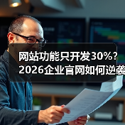 网站功能只开发30%?2026企业官网如何逆袭赚钱(图3) 网站功能只开发30%?2026企业官网如何逆袭赚钱(图3)