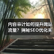 内容审计如何提升网站流量?揭秘SEO优化关键步骤(图1) 内容审计如何提升网站流量?揭秘SEO优化关键步骤(图1)