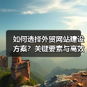 如何选择外贸网站建设方案？关键要素与高效策略解析（图3）