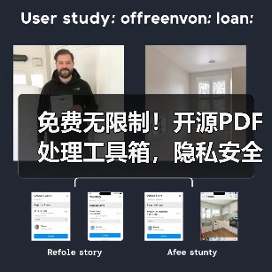 免费无限制！开源PDF处理工具箱，隐私安全自托管部署