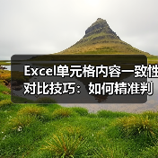 Excel单元格内容一致性对比技巧：如何精准判断？（图2）