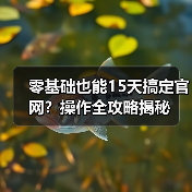 零基础也能15天搞定官网?操作全攻略揭秘(图4) 零基础也能15天搞定官网?操作全攻略揭秘(图4)