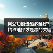 网站功能选越多越好？精准选择才是赢的关键！