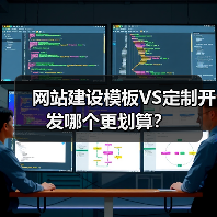 网站建设模板VS定制开发哪个更划算？