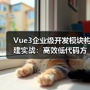 Vue3企业级开发模块构建实战：高效低代码方案解析