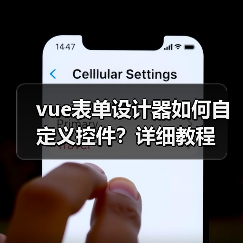 vue表单设计器如何自定义控件？详细教程