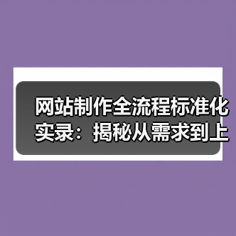 网站制作全流程标准化实录：揭秘从需求到上线的关键步骤（图2）