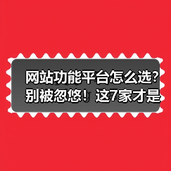 网站功能平台怎么选?别被忽悠!这7家才是真王者(图3) 网站功能平台怎么选?别被忽悠!这7家才是真王者(图3)