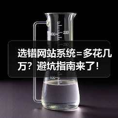选错网站系统=多花几万?避坑指南来了!(图2) 选错网站系统=多花几万?避坑指南来了!(图2)