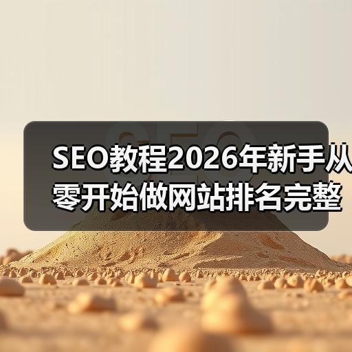 SEO教程2026年新手从零开始做网站排名完整流程